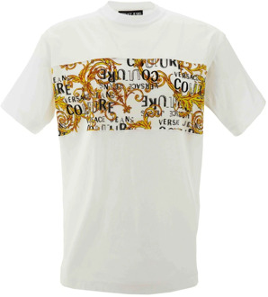 Versace Jeans Couture Witte T-shirt en Polo Collectie Versace Jeans Couture , White , Heren - XL