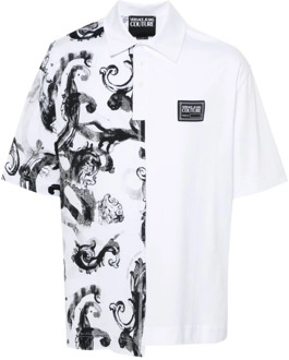 Versace Jeans Couture Witte T-shirts en Polos van Versace Jeans Couture Versace Jeans Couture , White , Heren - L,M,Xs
