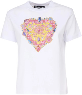 Versace Jeans Couture Witte T-shirts en Polos Versace Jeans Couture , White , Dames - L,S