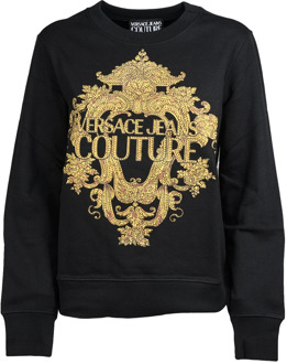 Versace Jeans Couture Zwart Barok Kristal Sweatshirt Versace Jeans Couture , Black , Dames