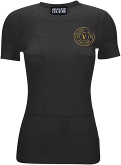 Versace Jeans Couture Zwart T-shirt en Polo Collectie Versace Jeans Couture , Black , Dames - Xl,L,M,S