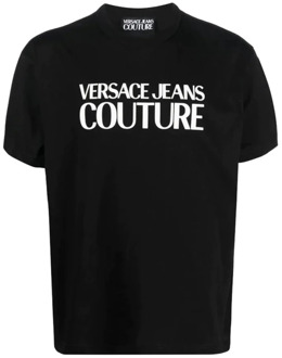 Versace Jeans Couture Zwart T-shirt en Polo Collectie Versace Jeans Couture , Black , Heren - S