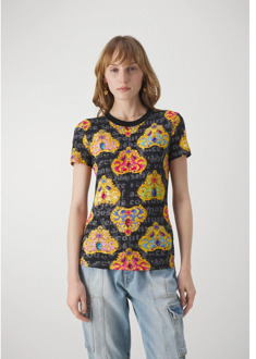 Versace Jeans Couture Zwart T-shirt met Heart Couture Versace Jeans Couture , Multicolor , Dames - L,M,S