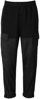 Versace Jeans Couture Zwarte Cargo Sweatpants met Logo Versace Jeans Couture , Black , Heren - L,M