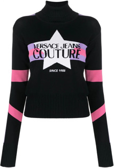 Versace Jeans Couture Zwarte Coltrui voor Dames Versace Jeans Couture , Black , Dames - XS