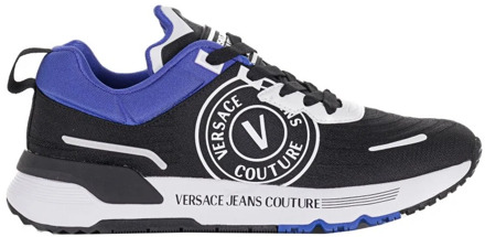 Versace Jeans Couture Zwarte heren sneakers met merklogo Versace Jeans Couture , Black , Heren - 44 Eu,40 Eu,41 EU