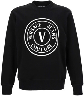 Versace Jeans Couture Zwarte Hoodie Sweater Versace Jeans Couture , Black , Heren - 2Xl,Xl,M,S,Xs