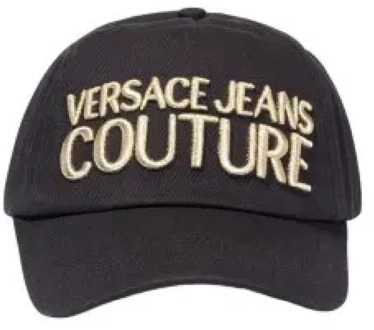 Versace Jeans Couture Zwarte Katoenen Herenhoed met Versace Logo Versace Jeans Couture , Black , Heren - ONE Size