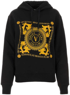 Versace Jeans Couture Zwarte katoenen sweatshirt Versace Jeans Couture , Black , Dames - Xl,L,M,S