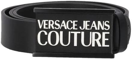 Versace Jeans Couture Zwarte Leren HerenRiem - 100 Versace Jeans Couture , Black , Heren - 95 CM