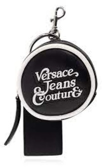 Versace Jeans Couture Zwarte Logo Lettering Sleutelhanger Versace Jeans Couture , Black , Dames - ONE Size