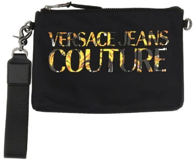 Versace Jeans Couture Zwarte Logo Pochette voor Heren van Versace Jeans Couture Versace Jeans Couture , Black , Heren - ONE Size