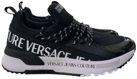 Versace Jeans Couture Zwarte Logo Sneakers voor Heren Versace Jeans Couture , Black , Heren - 39 EU