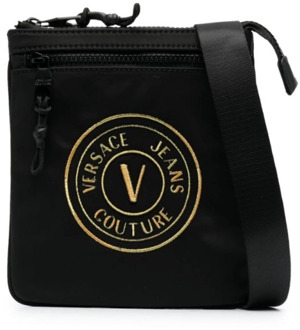 Versace Jeans Couture Zwarte schoudertas voor mannen Versace Jeans Couture , Black , Heren - ONE Size