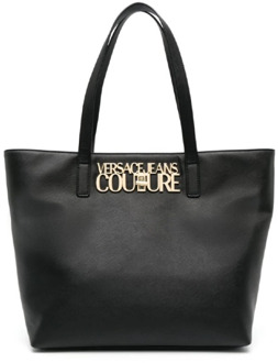Versace Jeans Couture Zwarte Shopping Tas Versace Jeans Couture , Black , Dames - ONE Size