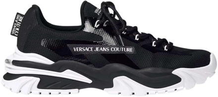 Versace Jeans Couture Zwarte Sneakers Versace Jeans Couture , Black , Heren - 42 Eu,41 Eu,43 Eu,40 EU
