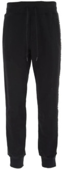 Versace Jeans Couture Zwarte sportieve broek met zijstrepen - XL Versace Jeans Couture , Black , Heren - Xl,L,M,S