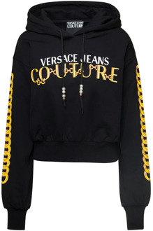 Versace Jeans Couture Zwarte Sweaters - 75Dp314 Sweet Versace Jeans Couture , Black , Dames - M,S,Xs