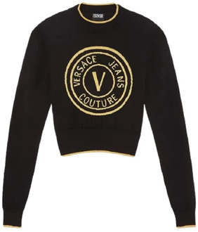 Versace Jeans Couture Zwarte Sweaters Versace Jeans Couture , Black , Dames - L,M,S,Xs