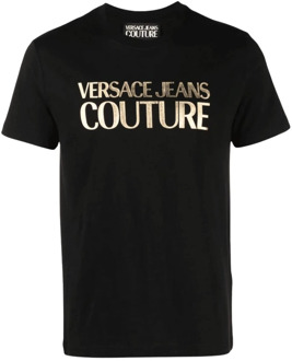 Versace Jeans Couture Zwarte T-shirt Versace Jeans Couture , Black , Heren - S,Xs