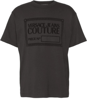 Versace Jeans Couture Zwarte T-shirts Versace Jeans Couture , Black , Heren - M,S