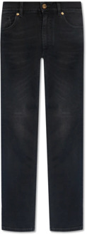 Versace Jeans met logo Versace , Black , Heren - W30,W32,W31,W33
