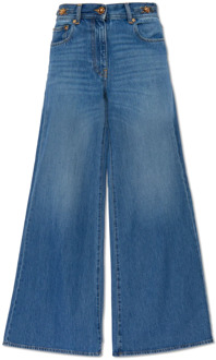 Versace Jeans met logo Versace , Blue , Dames - W26,W28,W30,W27