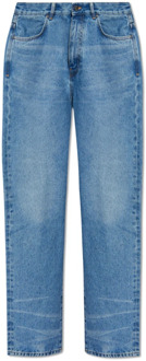 Versace Jeans met rechte pijpen Versace , Blue , Heren - W33,W30,W32,W31,W34