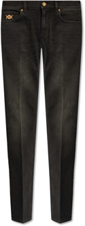 Versace Jeans met taps toelopende pijpen Versace , Black , Heren - W33,W30,W31,W34,W32