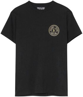 Versace Jeans V-emblem patch t-shirt Zwart - M