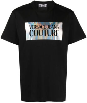 Versace Jeans Versace jeans couture logo t-shirt holo Zwart - S