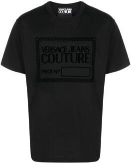 Versace Jeans Versace jeans couture r piece t-shirt flock Zwart - XS