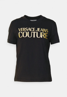 Versace Jeans Versace jeans couture tee gold thick foil Zwart - M