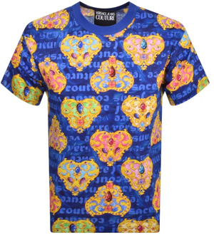 Versace Jeans Versace jeans couture tee heart couture Blauw - XXL