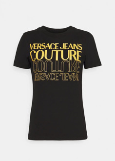 Versace Jeans Versace jeans couture upside down tee gold Zwart - L