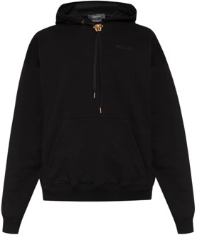 Versace Katoenen hoodie Versace , Black , Heren - 2Xl,Xl,L,M,S