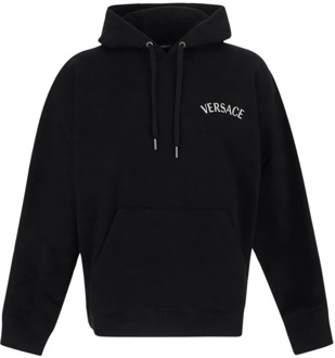 Versace Katoenen Sweatshirt Versace , Black , Heren - Xl,L,M,S