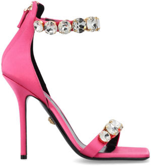 Versace Kristallen Sandalen Versace , Pink , Dames - 38 1/2 Eu,38 EU