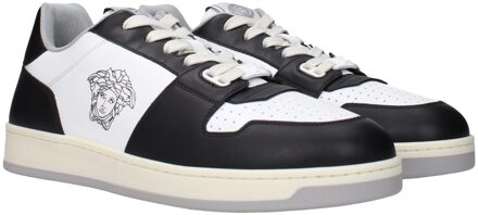 Versace Lage leren sneakers Medusa Zwart