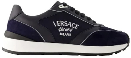 Versace Leather sneakers Versace , Blue , Dames - 41 EU