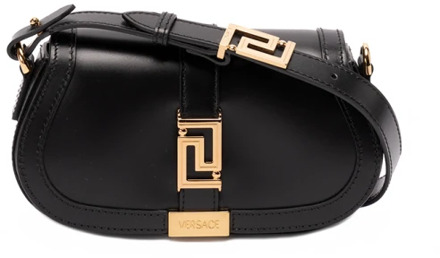 Versace Leren Mini Tas Versace , Black , Dames - ONE Size