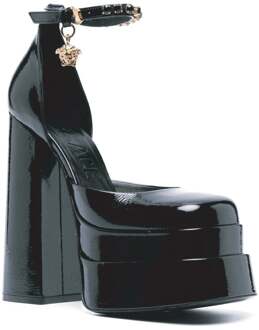 Versace leren plateau sandalen - maat Zwart