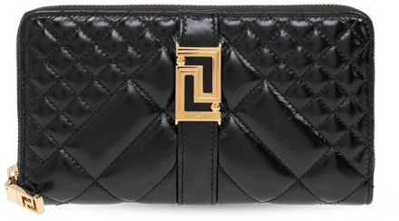Versace Leren portemonnee Versace , Black , Dames - ONE Size