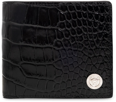Versace Leren portemonnee Versace , Black , Heren - ONE Size