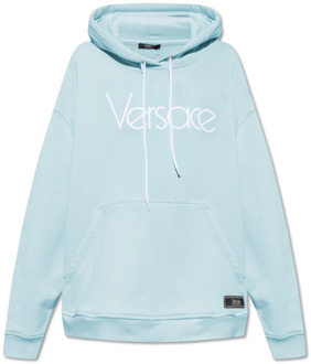 Versace Logo hoodie Versace , Blue , Dames - S,Xs,2Xs