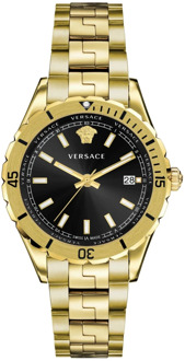Versace Luxe Zwitsers Herenhorloge Elegant Zwart Versace , Yellow , Heren - ONE Size