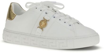 Versace Medusa Charm Lederen Sneakers Wit
