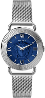 Versace Medusa Collectie Roestvrijstalen Armbandhorloge Versace , Gray , Dames - ONE Size