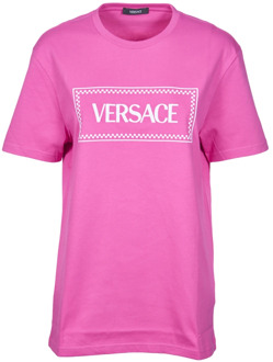 Versace Metalen Pinafore T-shirts en Polos Versace , Purple , Dames - S
