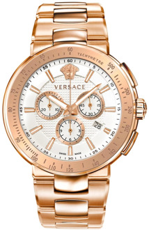 Versace Mystique Sport Chronograaf Roestvrijstalen Armband Versace , Pink , Heren - ONE Size